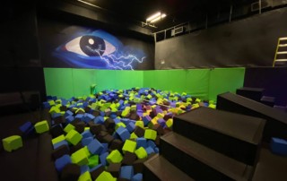 Stairs and foam pit